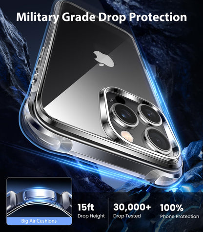 Mkeke Clear Case for iPhone 17 Pro Max Shockproof Bumper
