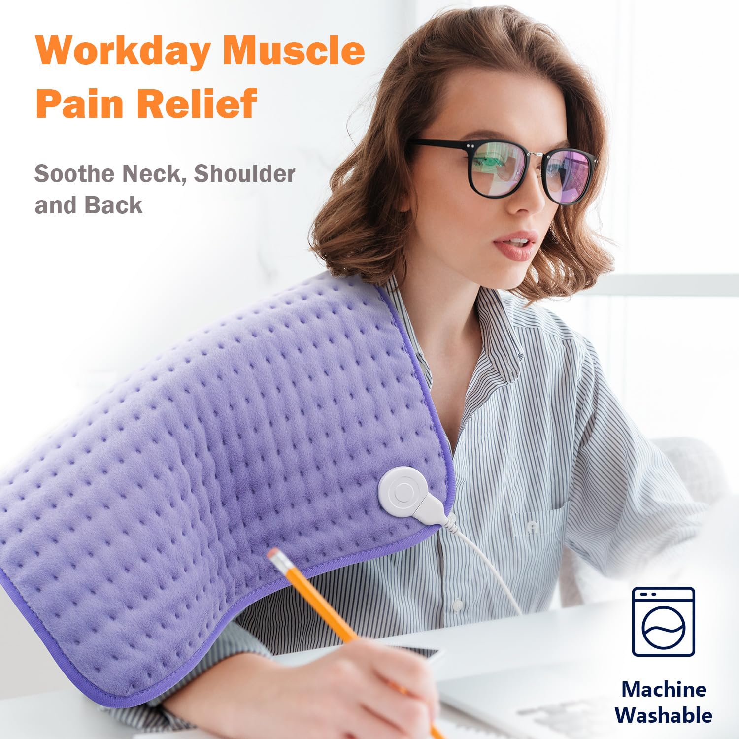 Electric Heating Pad for Back Pain Relief with Auto Off