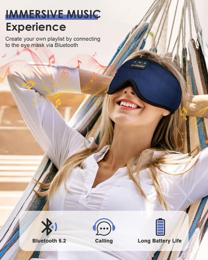 Sleep Headphones Bluetooth Eye Mask for Side Sleepers