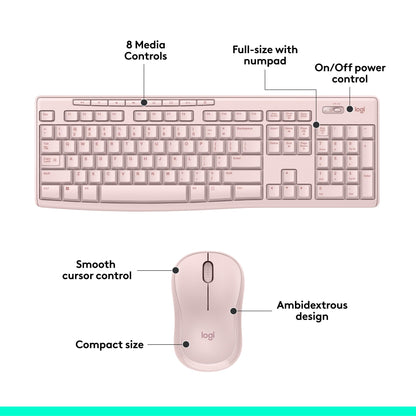 Logitech MK270 Wireless Keyboard and Mouse Combo for Easy Computing