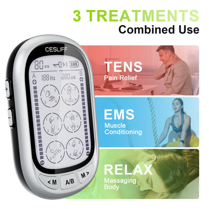 Dual Channel TENS EMS Unit for Pain Relief