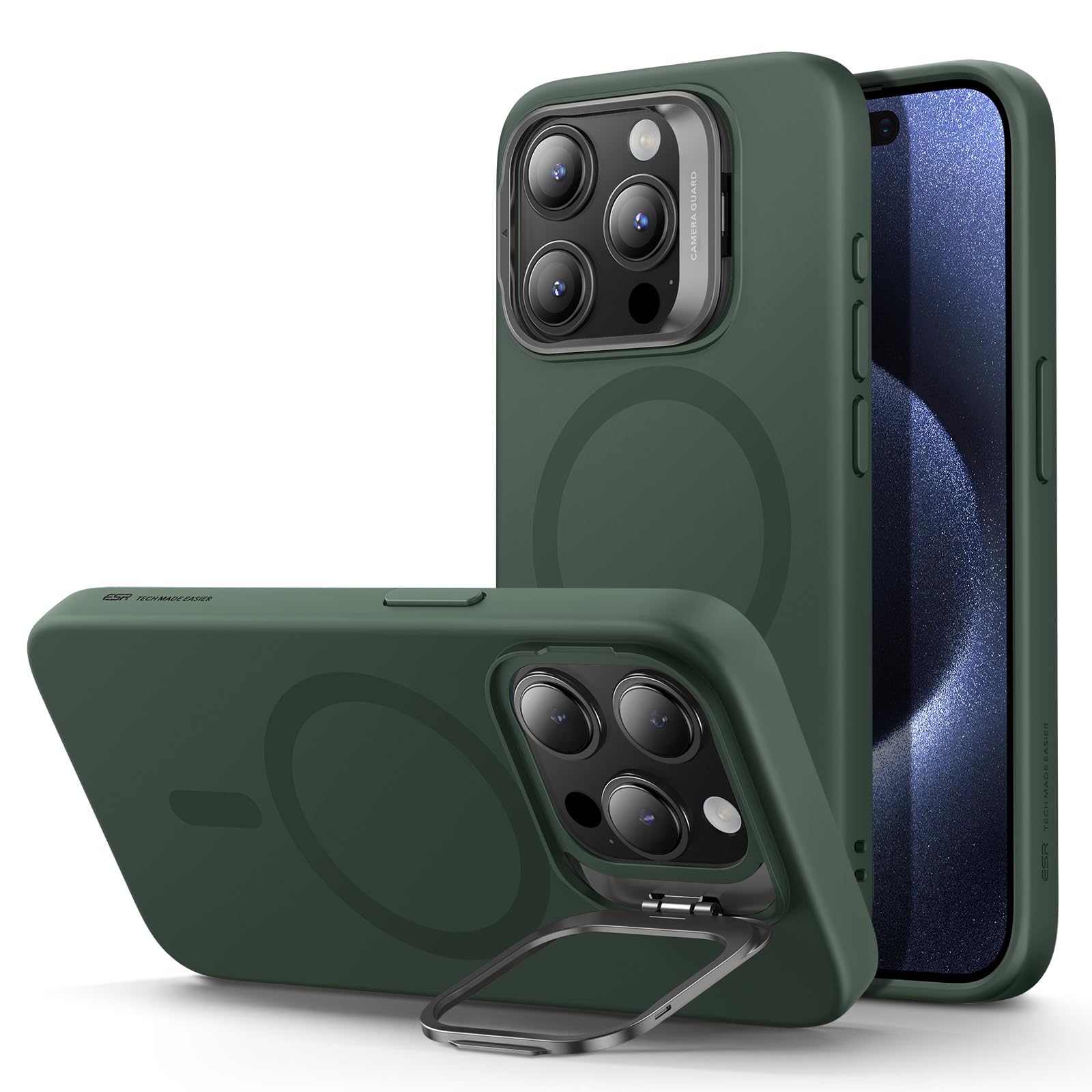 Military-Grade iPhone 16 Pro Max Case with Built-in Stand