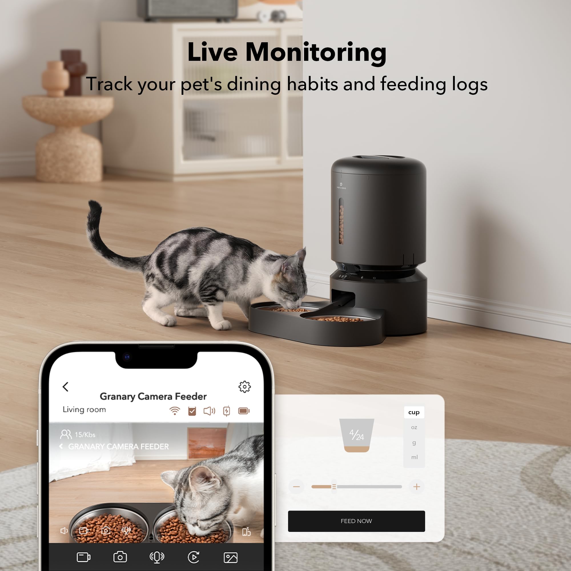 Petlibro Automatic Cat Food Dispenser for Two Pets