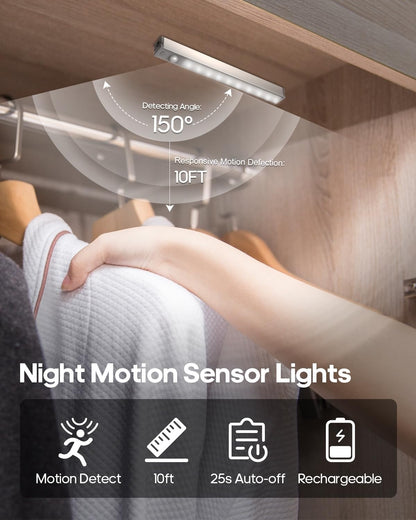 6 Pack LED Under Cabinet Lights Wireless Charging Station