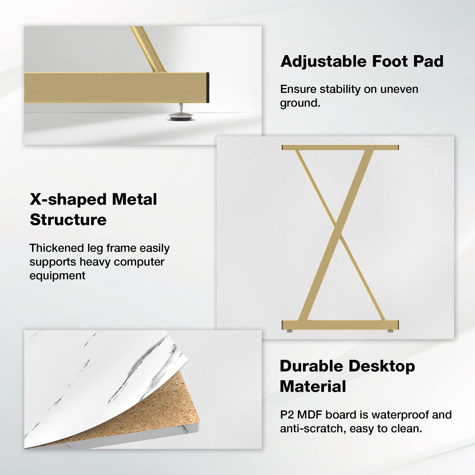 L Shaped Gaming Desk with Large Monitor Stand