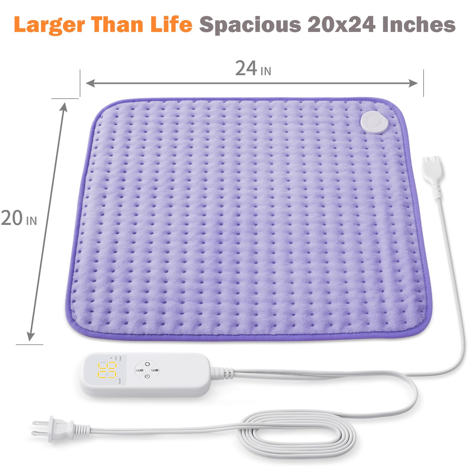 Electric Heating Pad for Back Pain Relief with Auto Off