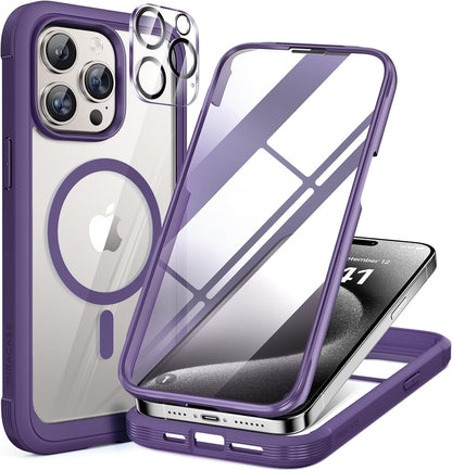 Miracase Glass Series iPhone 11 Rugged Case 6.1 9H Purple