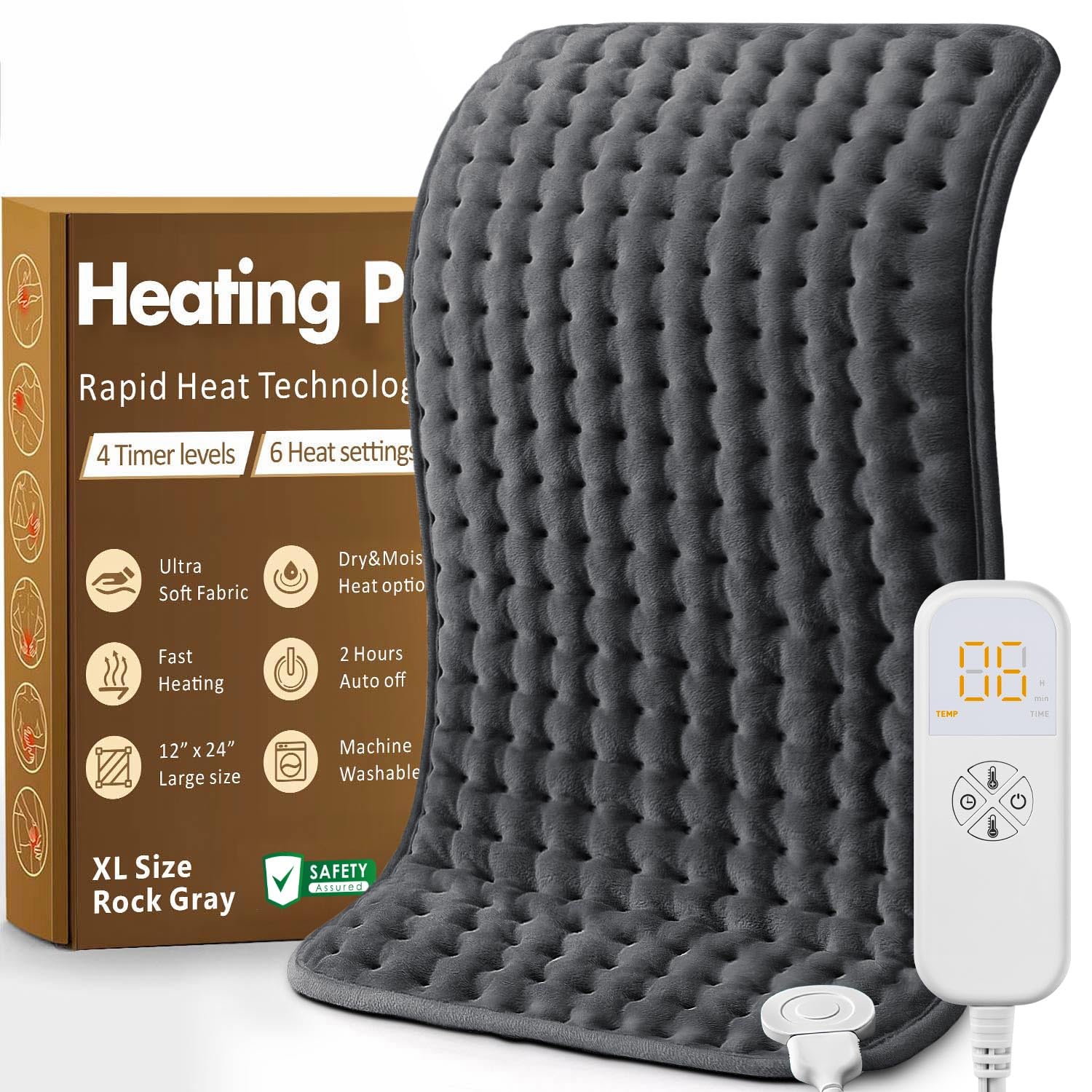 Electric Heating Pad for Back Pain Relief with Auto Off