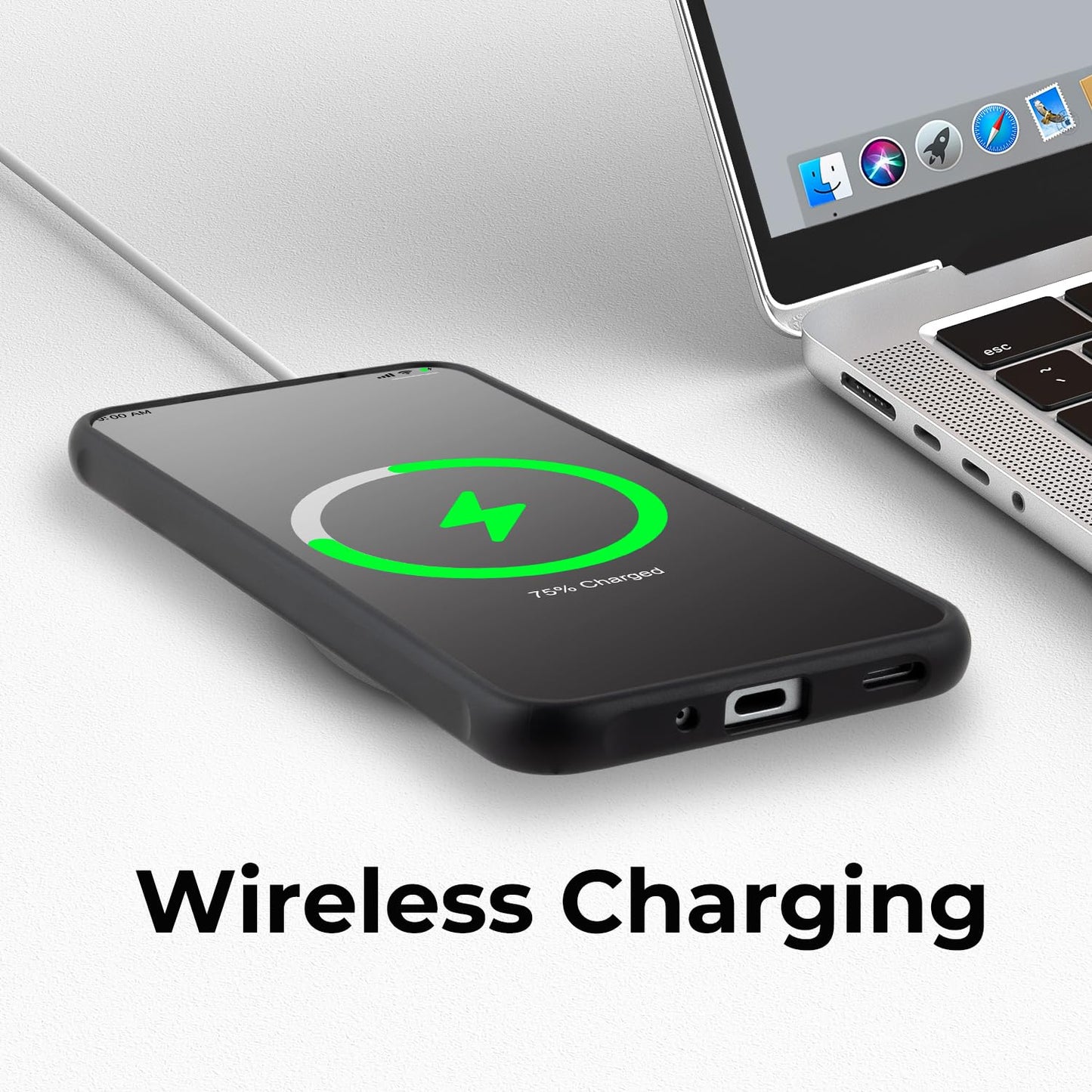 Samsung Galaxy A16 5G Case Black Line Art Floral Rose Pattern Heavy Duty PC