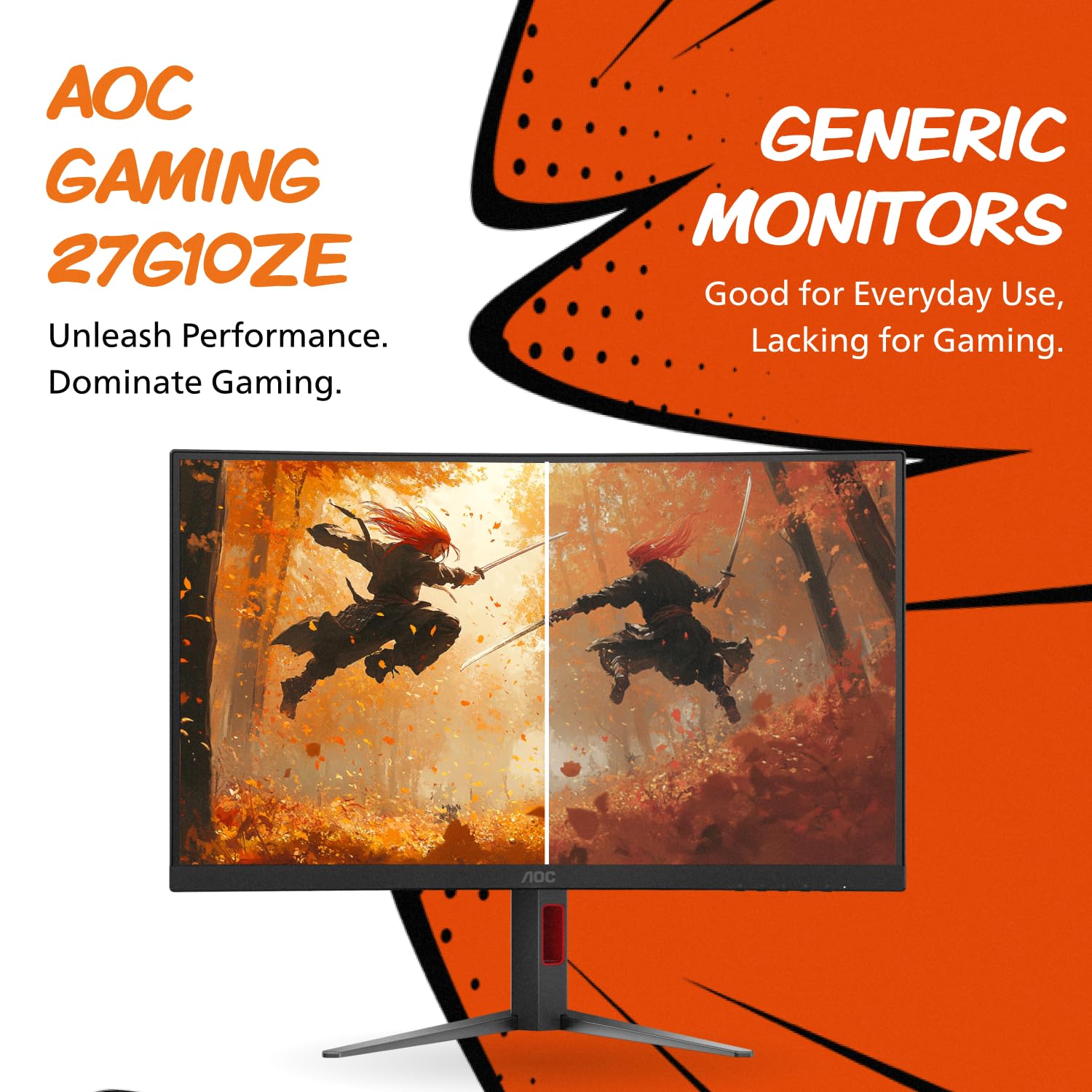 AOC 27 Inch Curved Gaming Monitor with 240Hz Refresh Rate