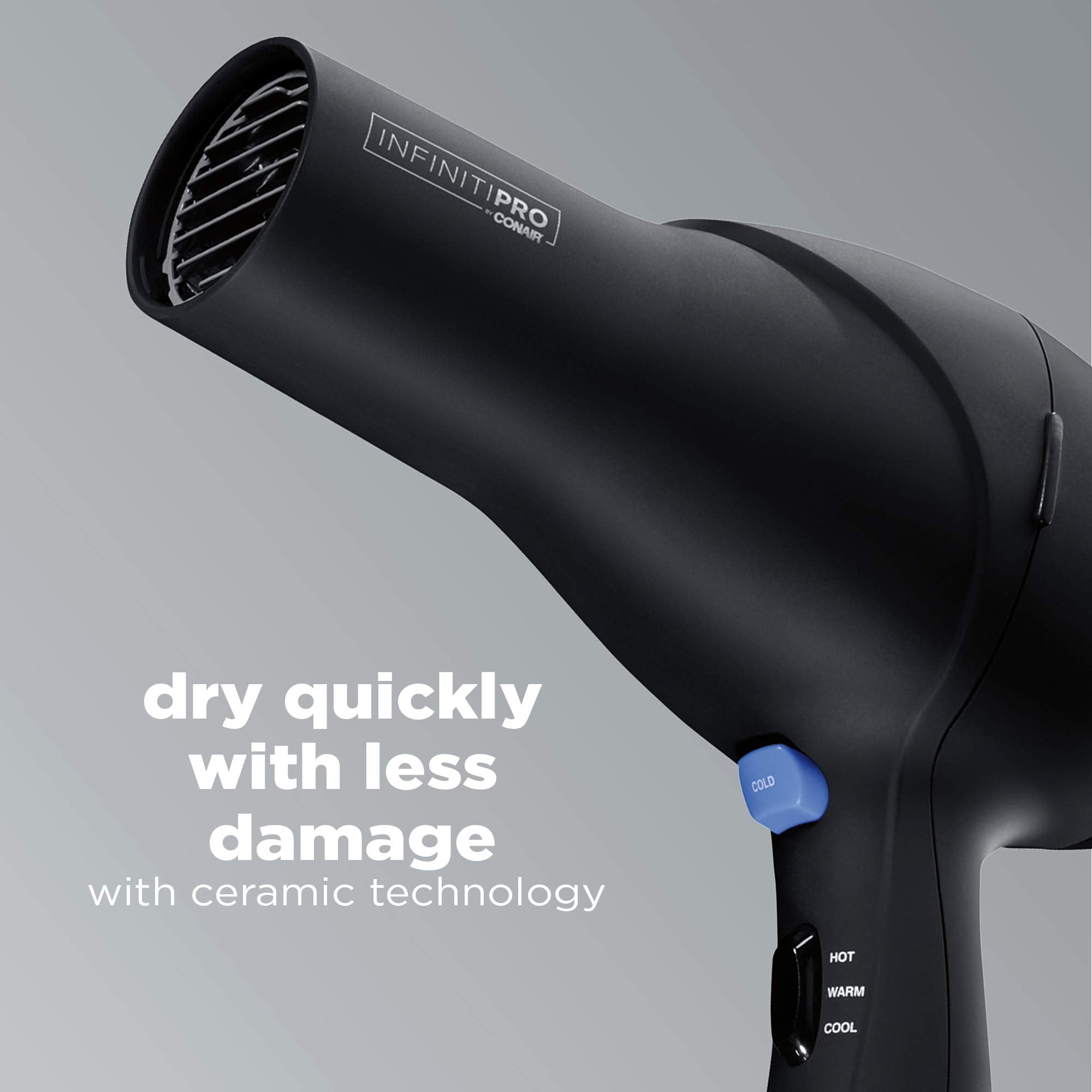 InfinitiPRO Hair Dryer With Diffuser For Faster Drying