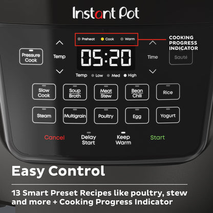 Instant Pot Duo Mini Electric Pressure Cooker with Recipe App