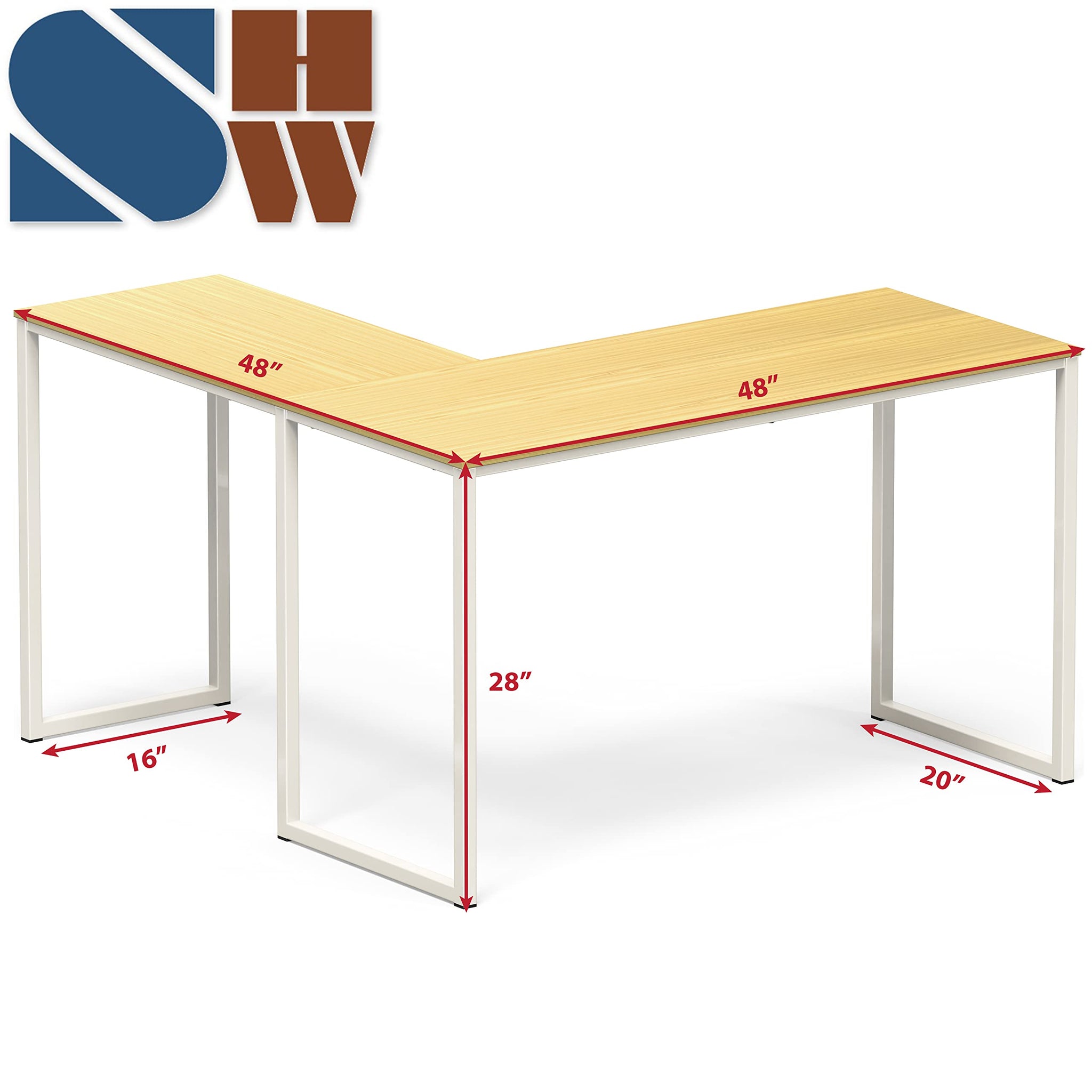 L Shape Home Office Desk for Maximal Workspace