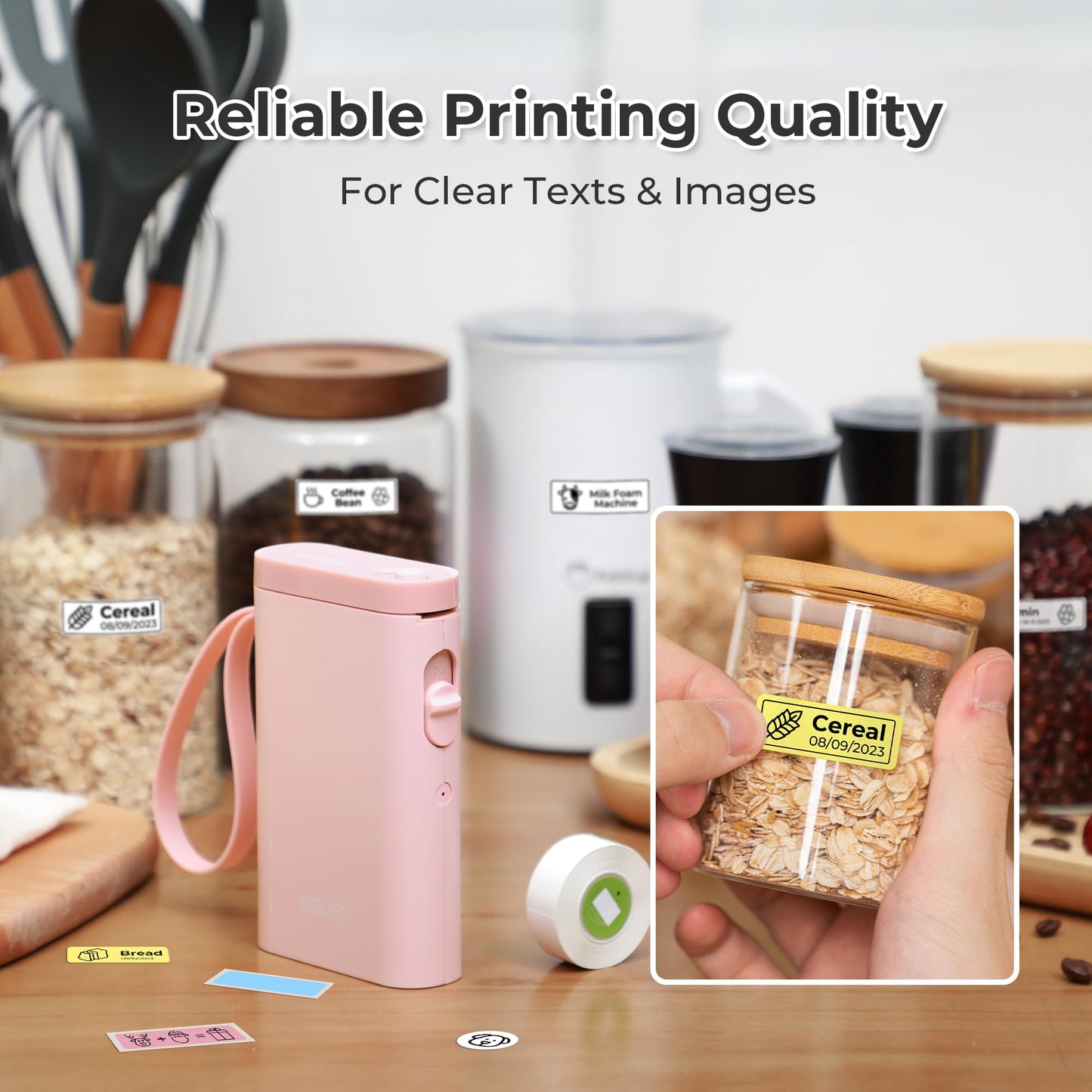 Nelko P21 Bluetooth Label Maker With Tape Wireless Printer