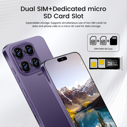 MMY 16PROMA X Unlocked Phone 6.99in HD Android 14 7000mAh 5G 16GB 512GB Deep Blue