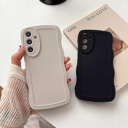 Wave Frame Silicone Case For Samsung Galaxy A16 4G 5G Shockproof White