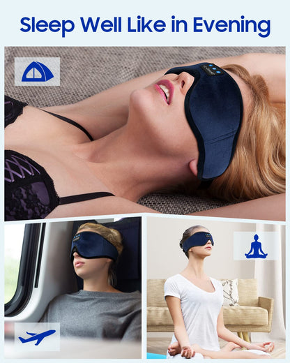 Sleep Headphones Bluetooth Eye Mask for Side Sleepers