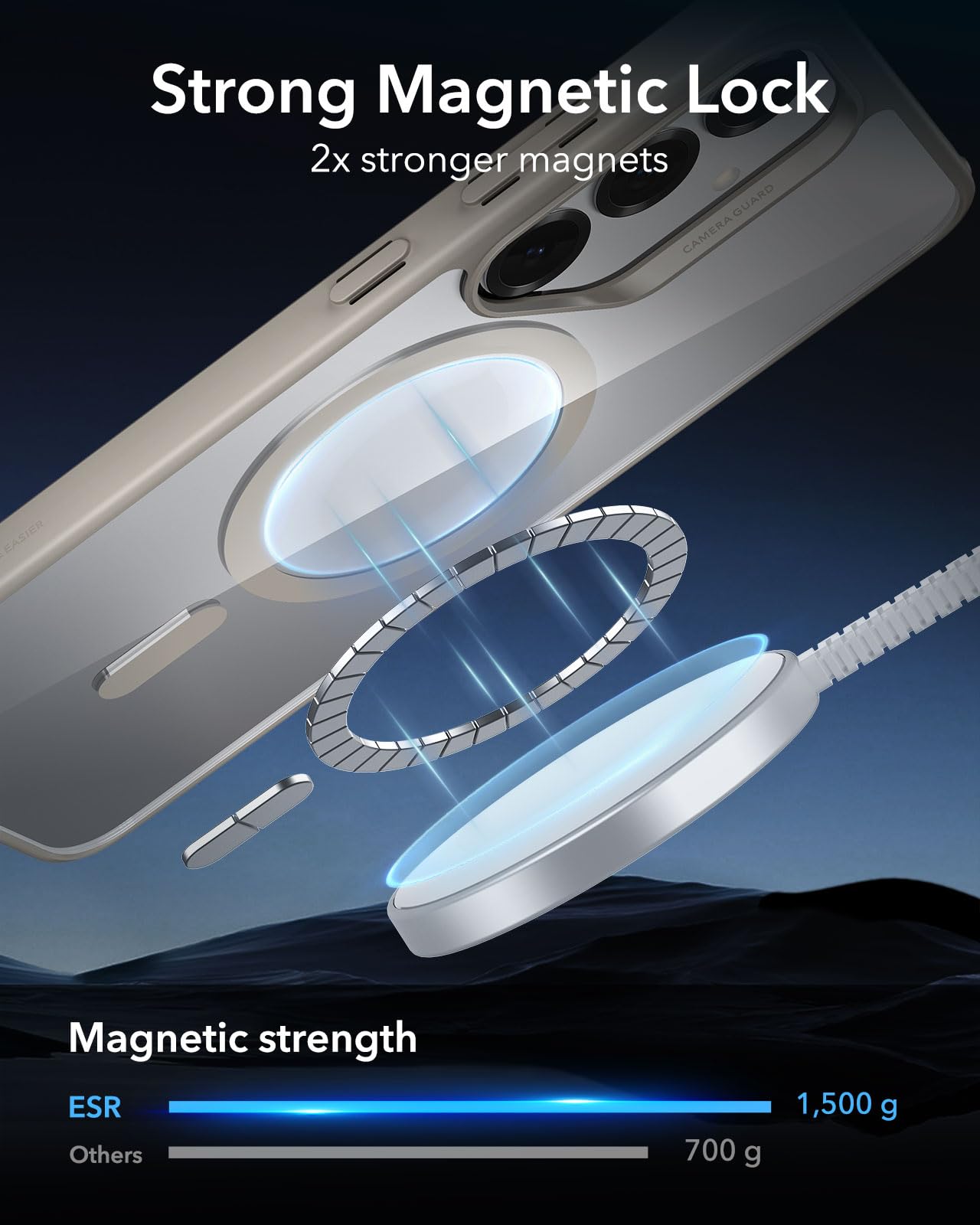 ESR Clear Black Case for Samsung Galaxy S25 Ultra