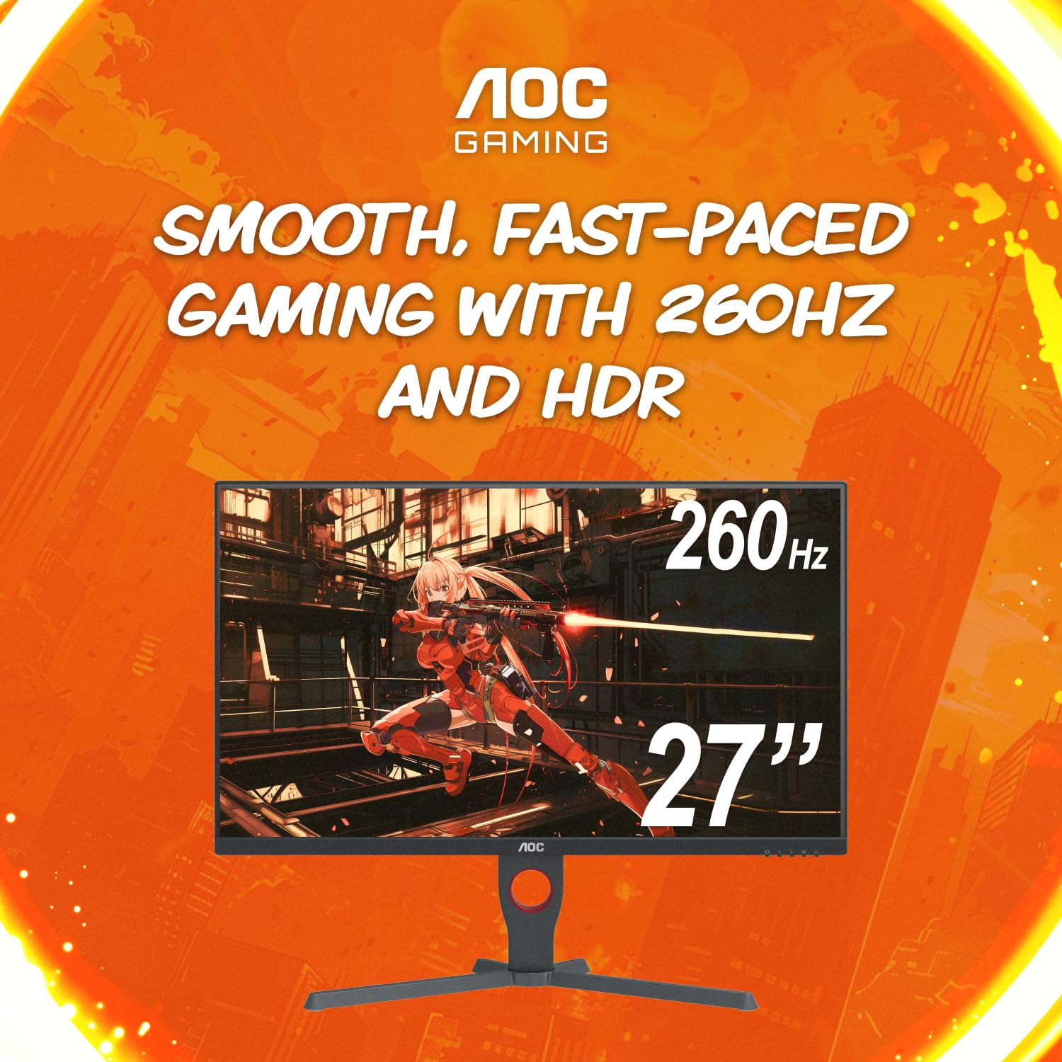 AOC 27 Inch Curved Gaming Monitor with 240Hz Refresh Rate