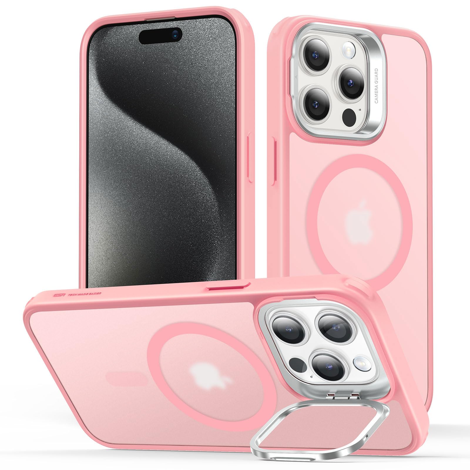 Military-Grade iPhone 16 Pro Max Case with Built-in Stand