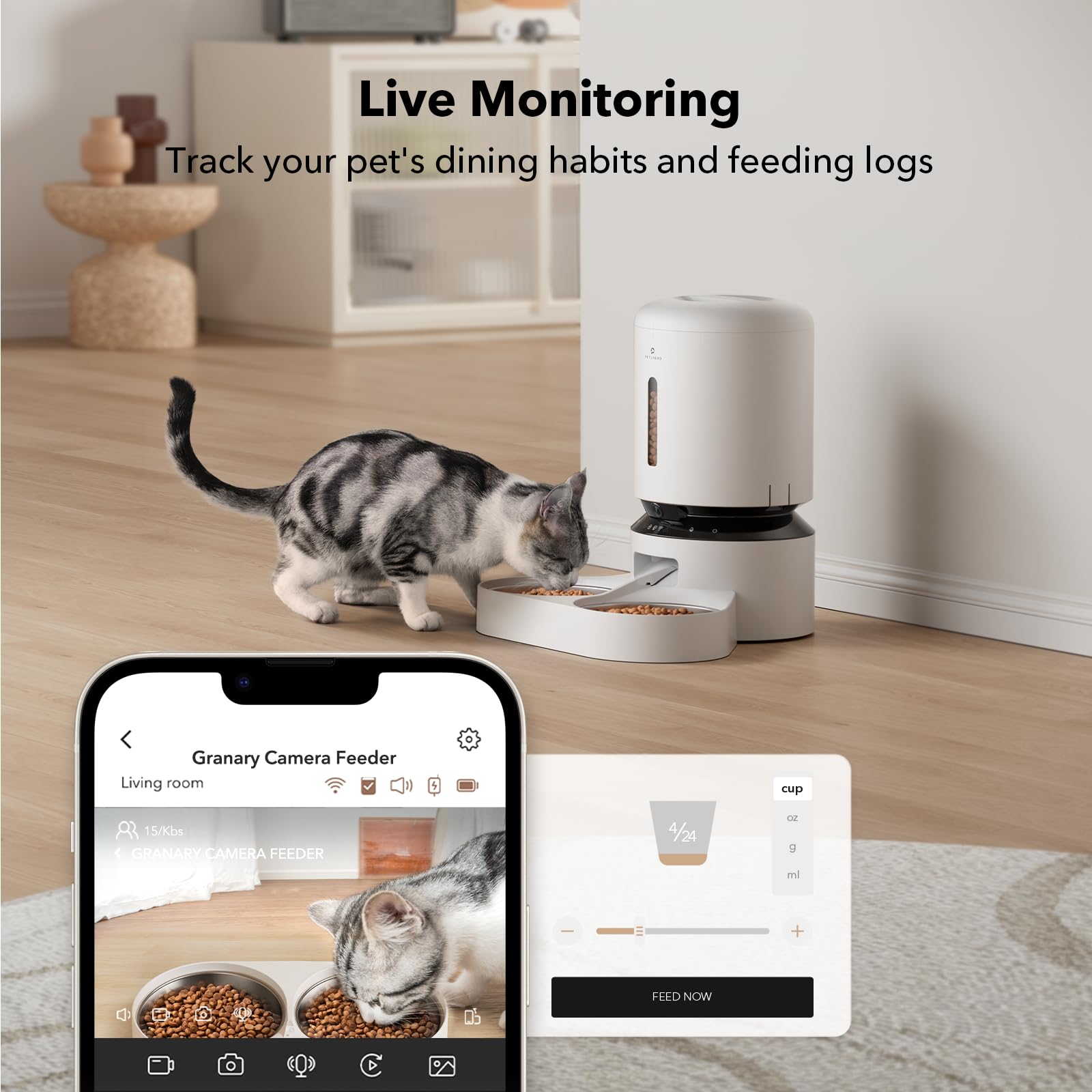 Petlibro Automatic Cat Food Dispenser for Two Pets