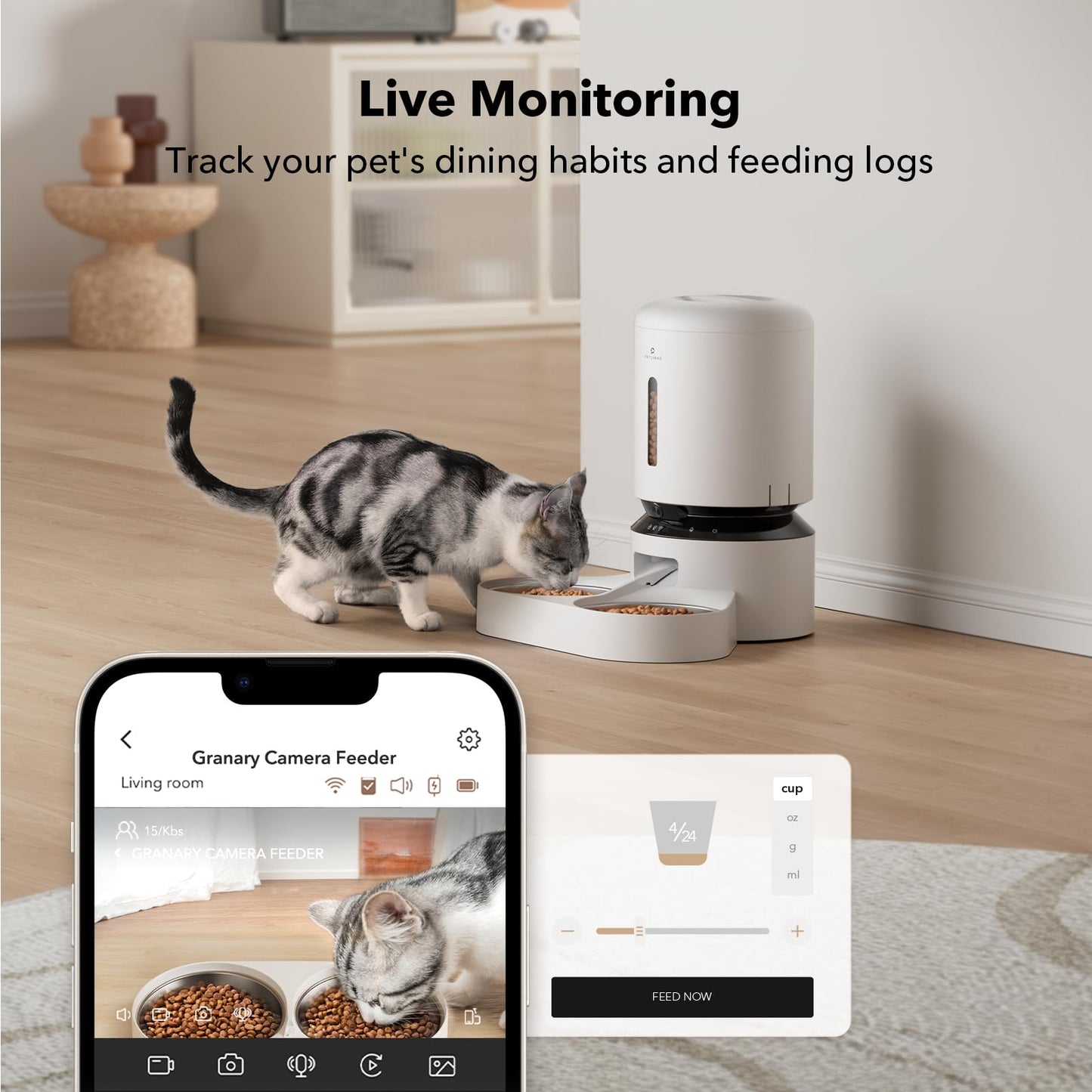 Petlibro Automatic Cat Food Dispenser for Two Pets