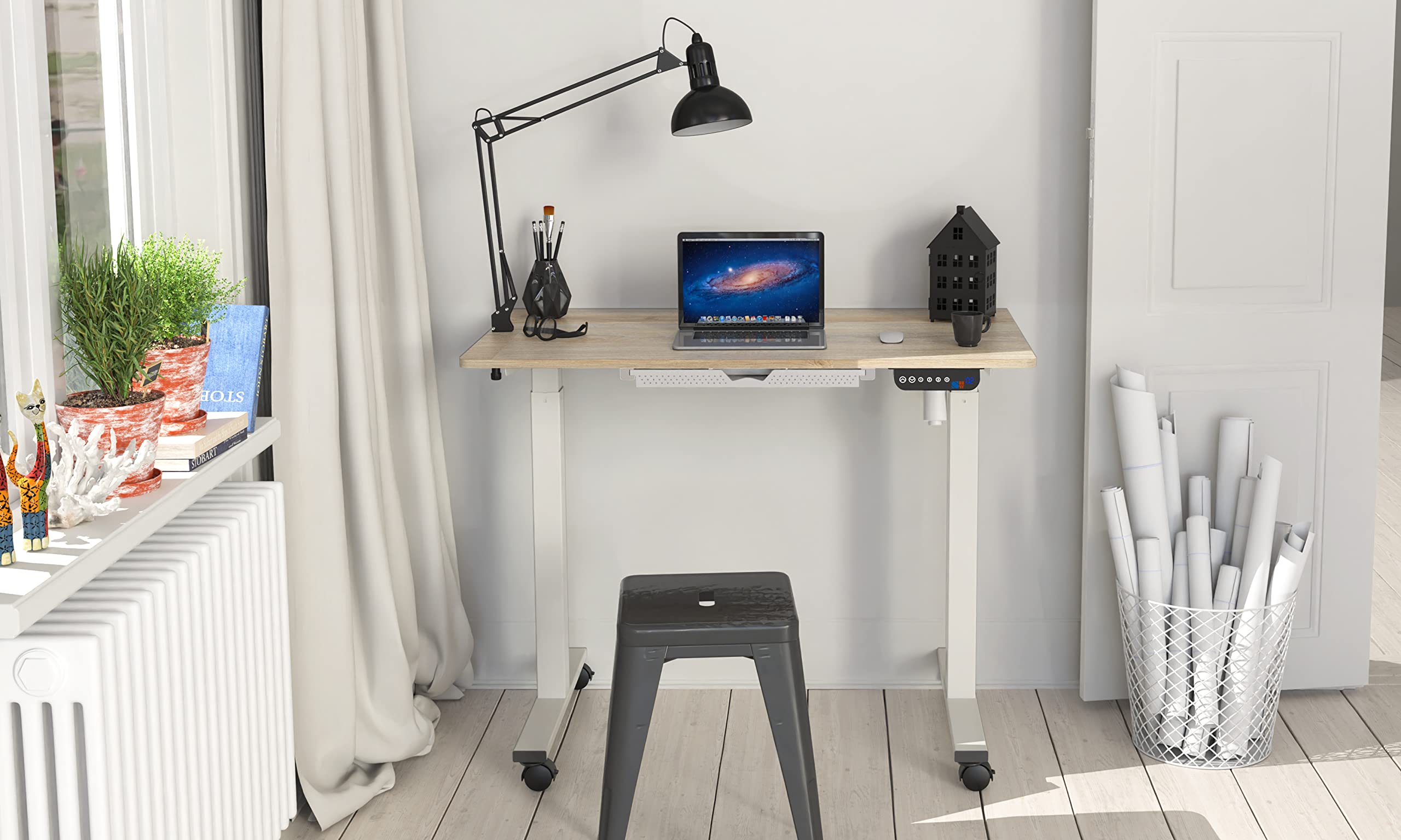 40 Inch Electric Height Adjustable Sit to Stand Desk