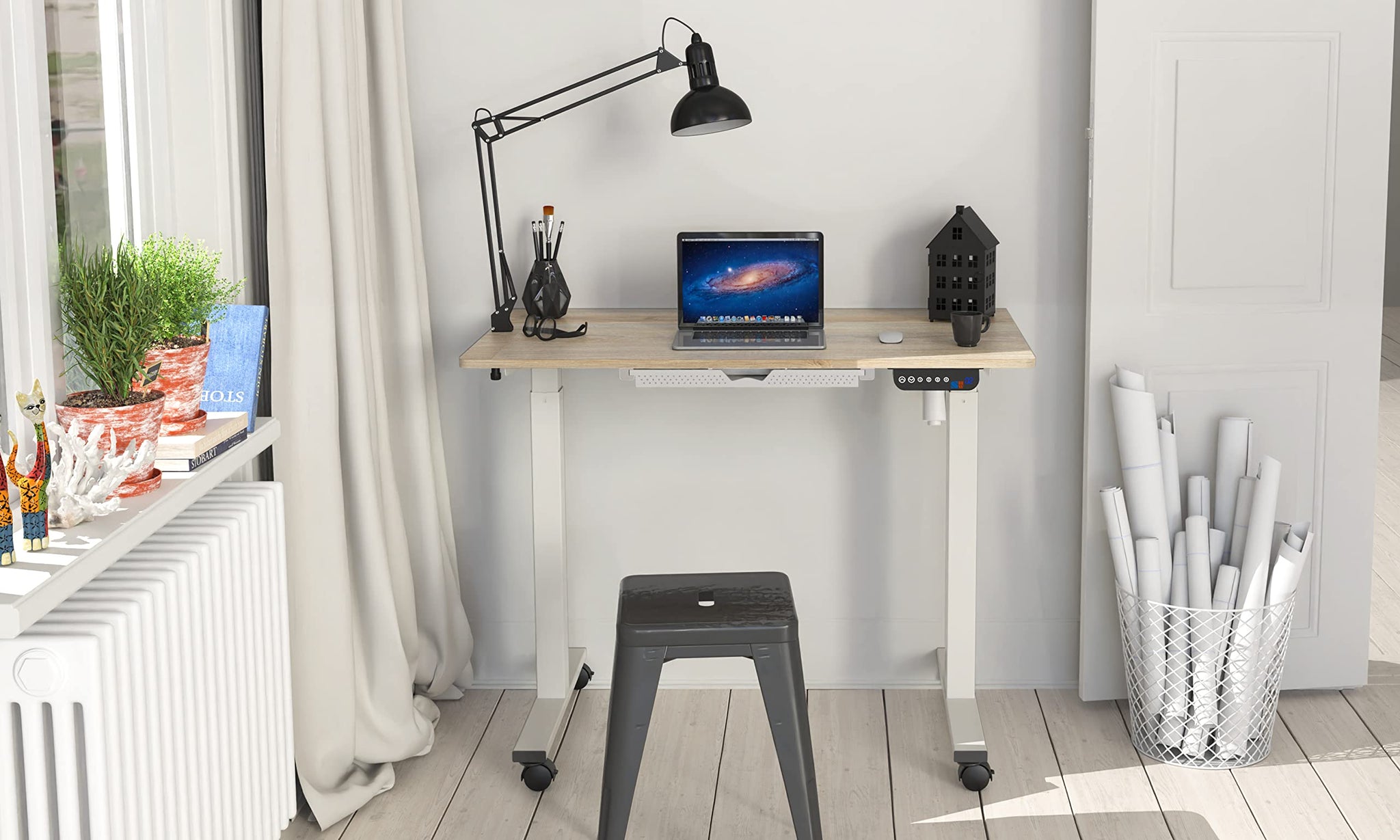 40 Inch Electric Height Adjustable Sit to Stand Desk