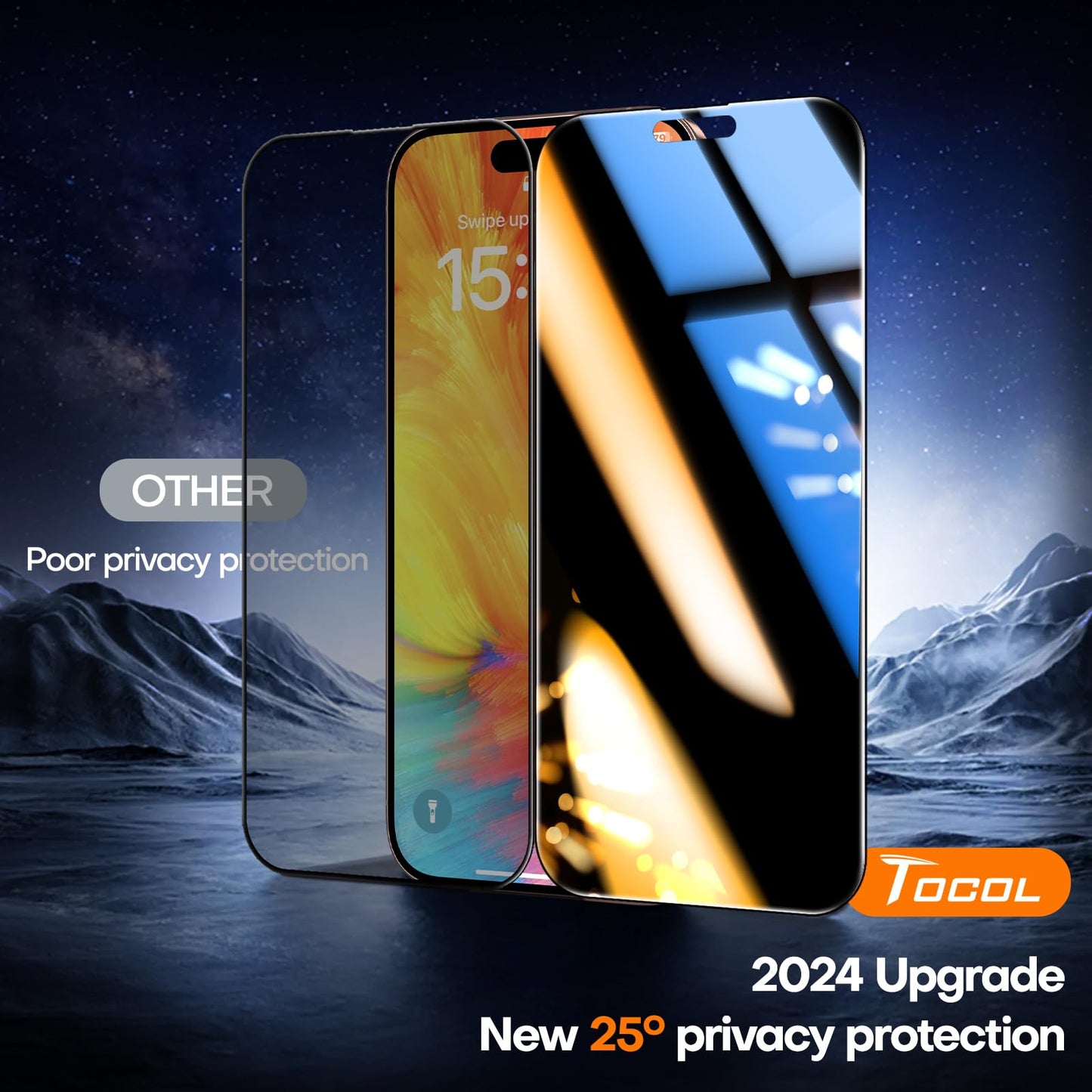 TOCOL iPhone 17 Pro Max Screen Protector 6.9 Inch Glass