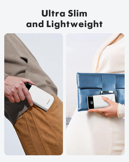 Charmast Slim 10000mAh Power Bank With Built In Cables