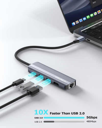USB C Hub Docking Station Dual 4K HDMI 60Hz With 100W PD