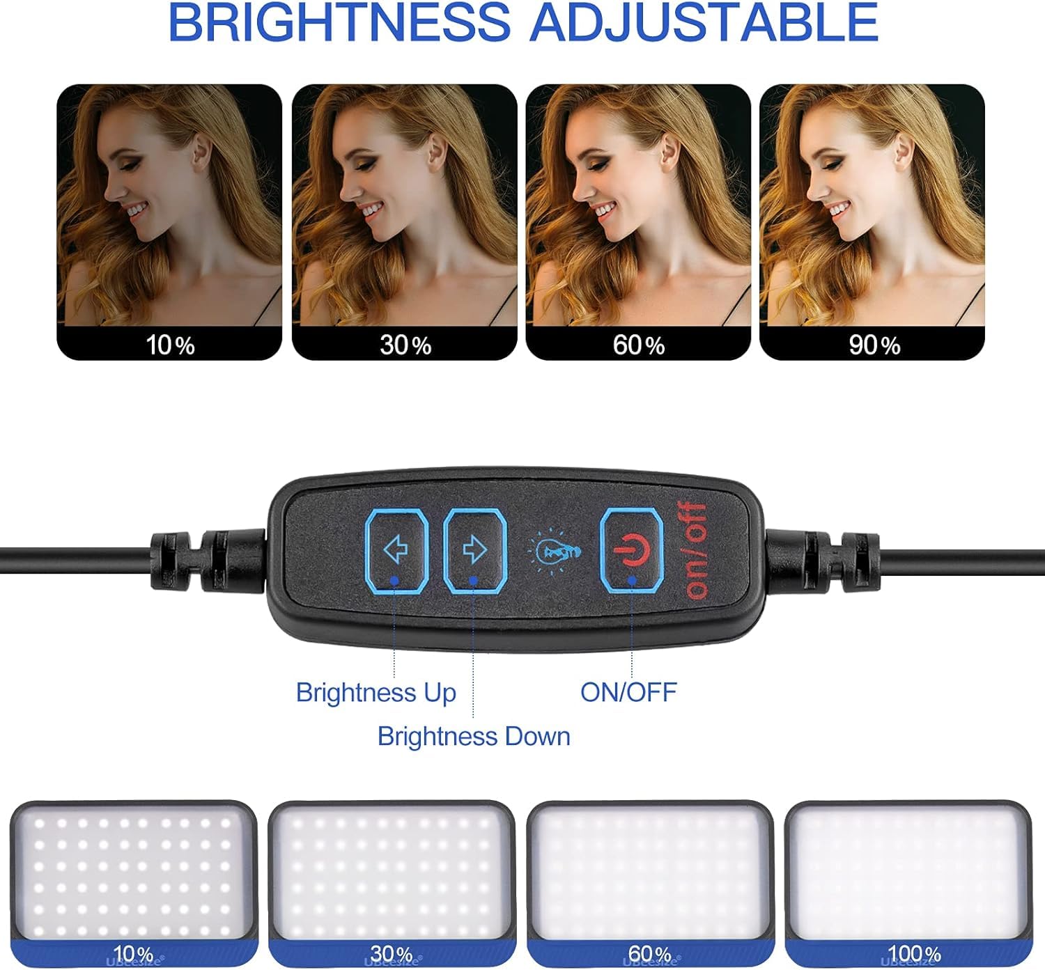 Dimmable LED Video Light Kit for Enhanced Shooting