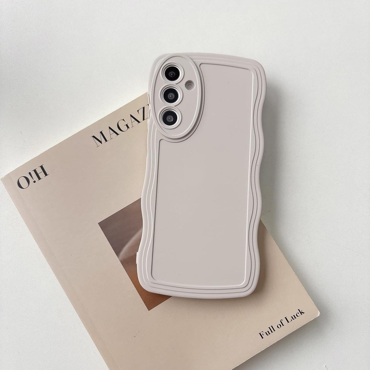 Wave Frame Silicone Case For Samsung Galaxy A16 4G 5G Shockproof White