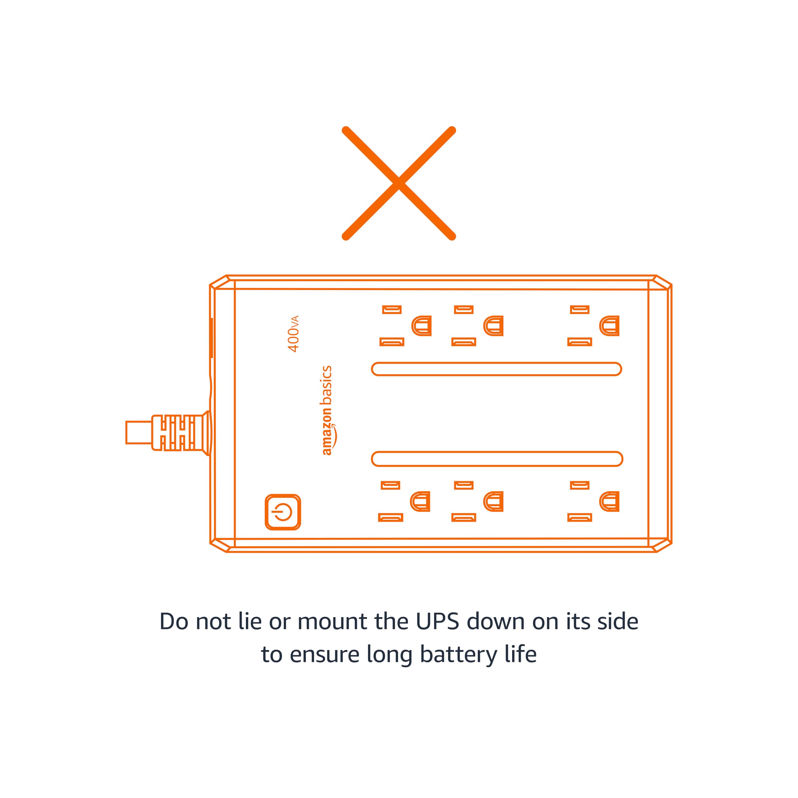 Amazon Basics UPS Battery Backup Power Outage Protection