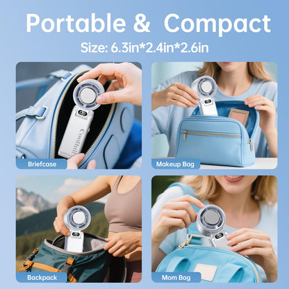 Handheld Portable Fan Ice Cooler 20000 RPM Turbo Purple
