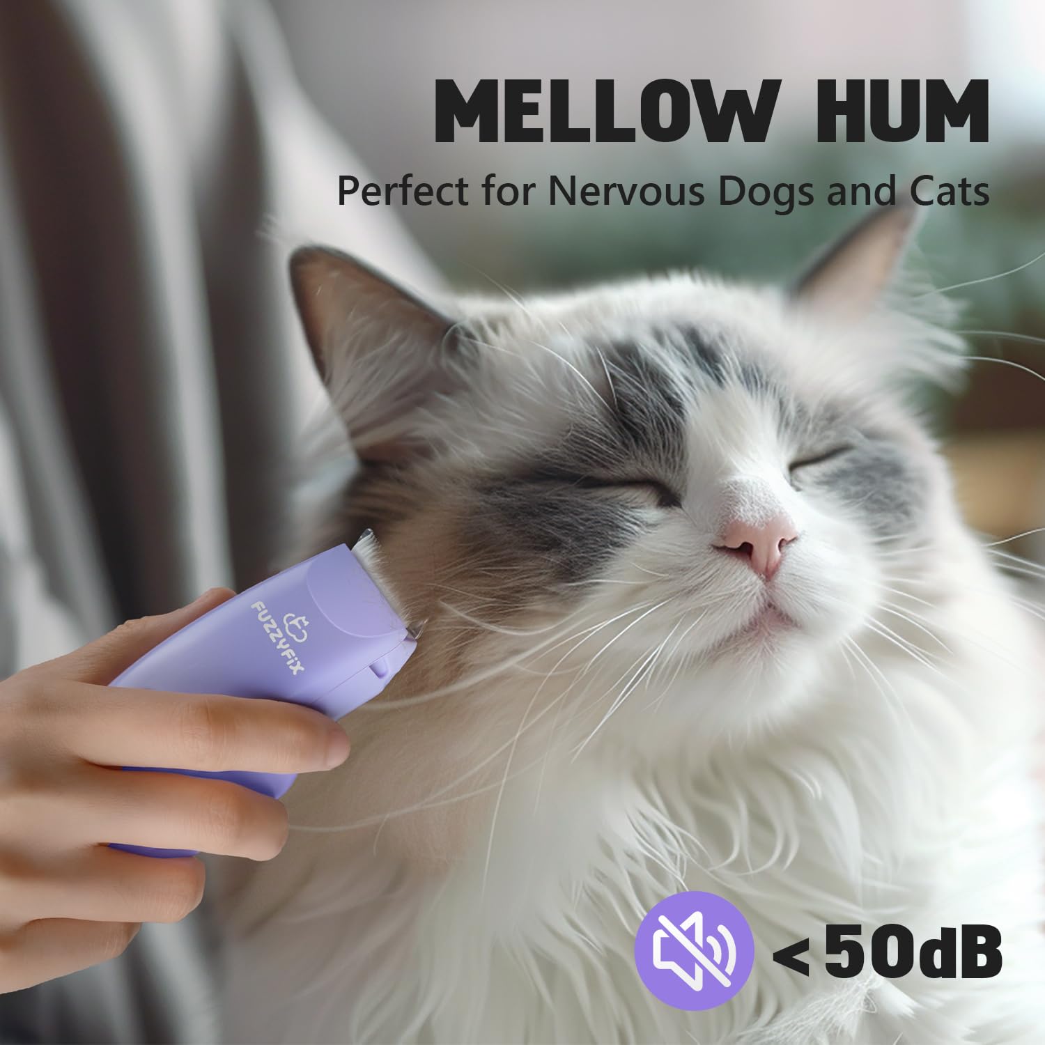 Portable Low Noise Pet Grooming Clippers for Matted Hair