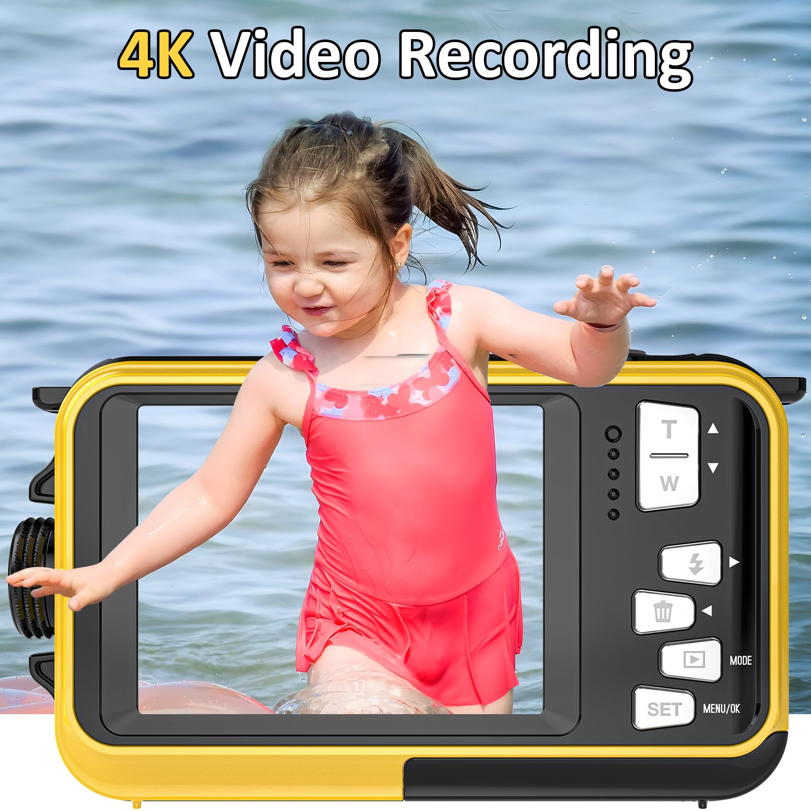 4K Waterproof Underwater Camera for Snorkeling Adventures