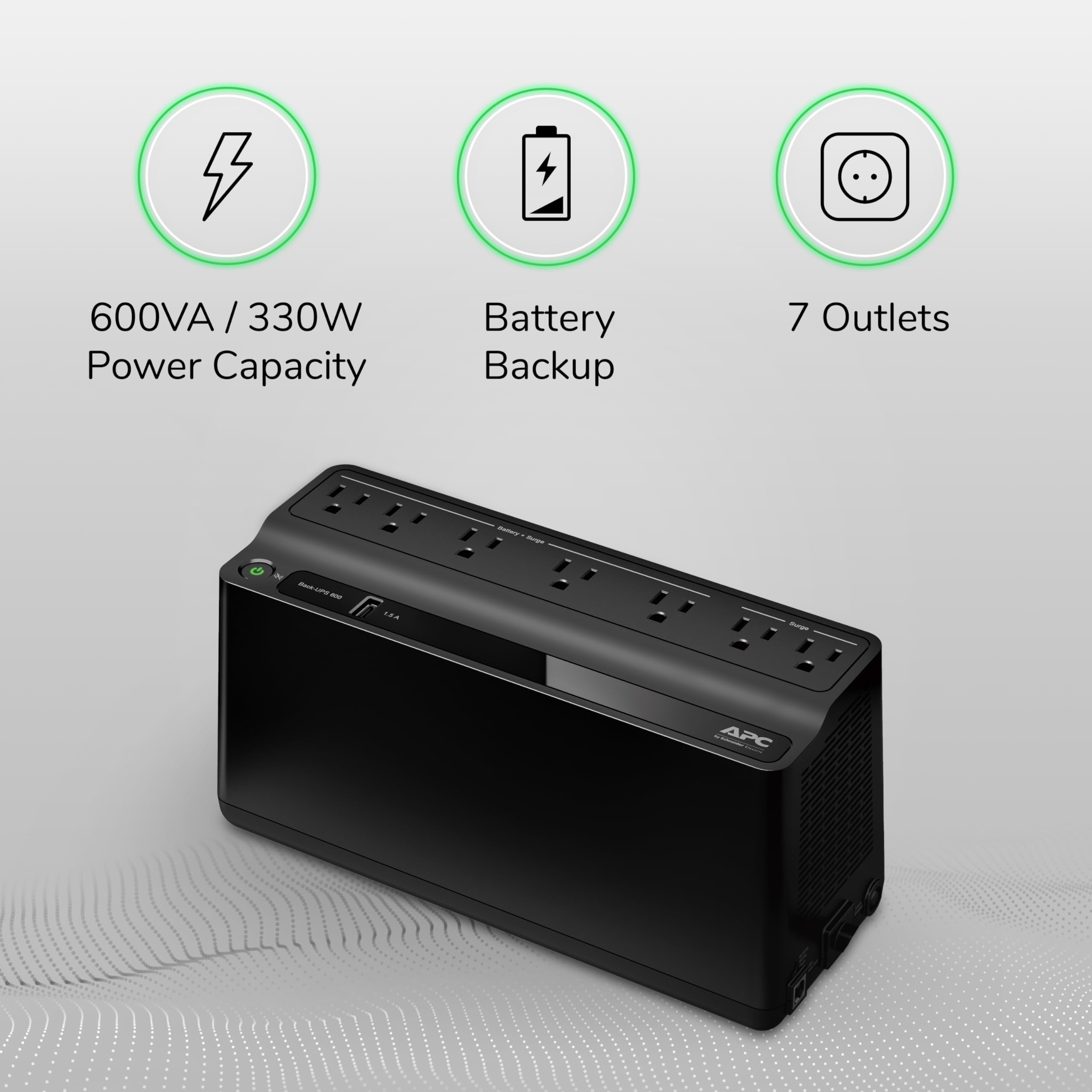 APC BE600M1 UPS Battery Backup For Reliable Power Supply