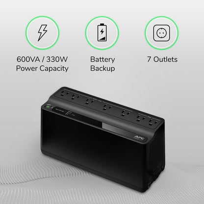 APC BE600M1 UPS Battery Backup For Reliable Power Supply