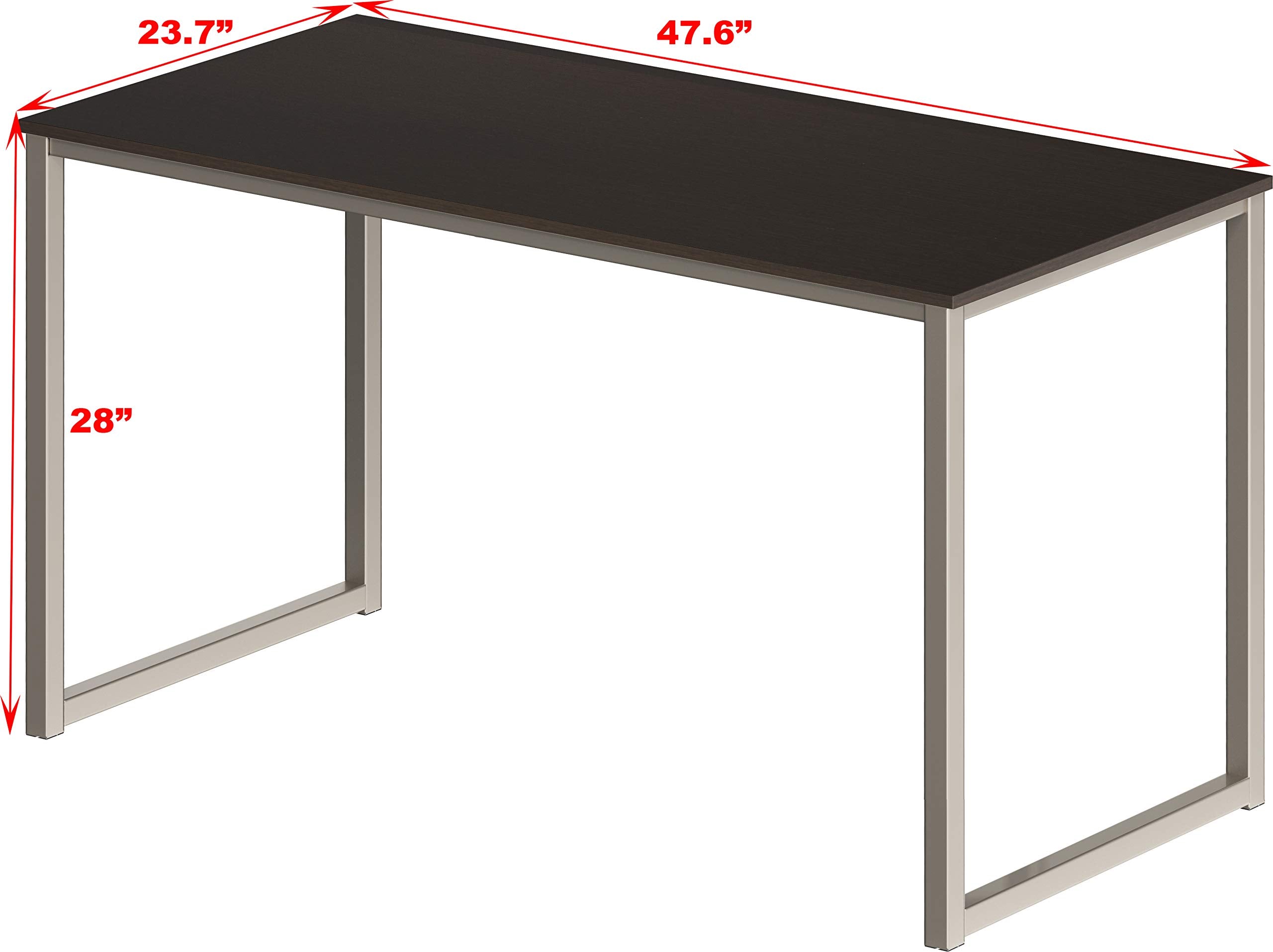 SHW 48 Inch Black Home Office Computer Desk