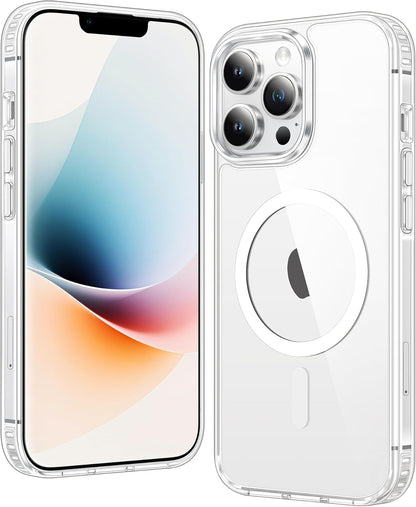 FNTCASE IPhone 16 Case Clear Magnetic MagSafe Screen Protector Drop Proof Rugged