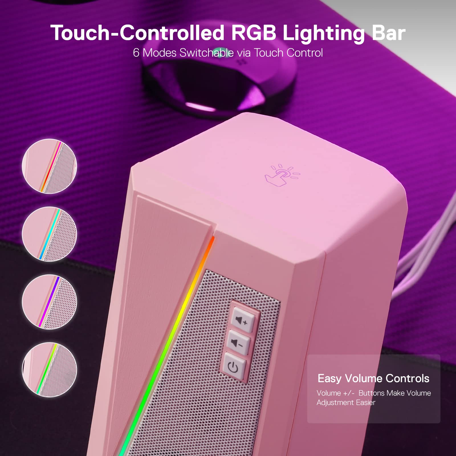 Redragon GS520 RGB Desktop Speakers with Enhanced Sound