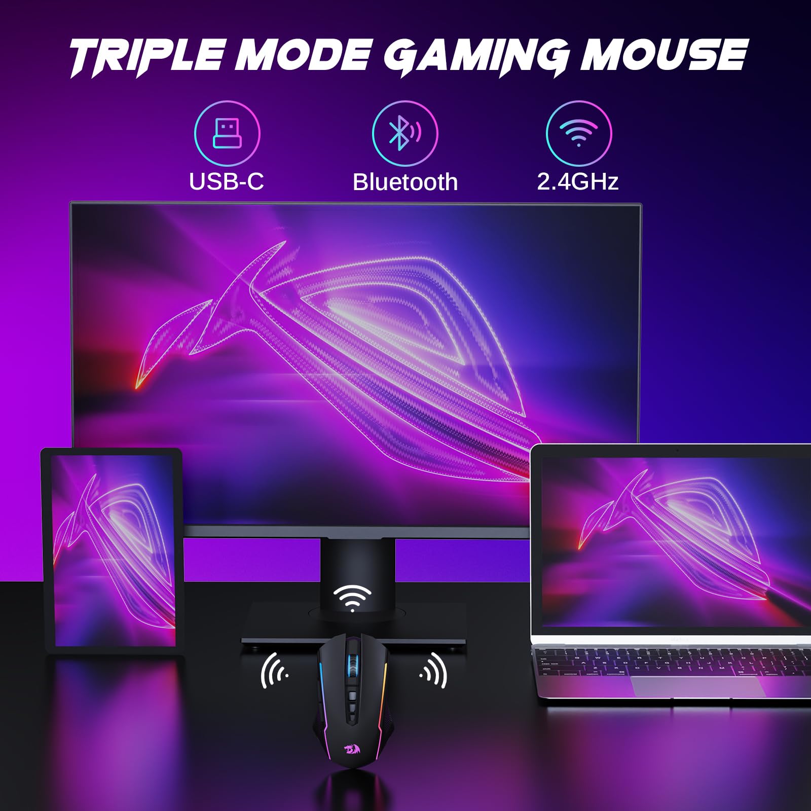 Redragon Wireless Gaming Mouse with 8000 DPI Performance