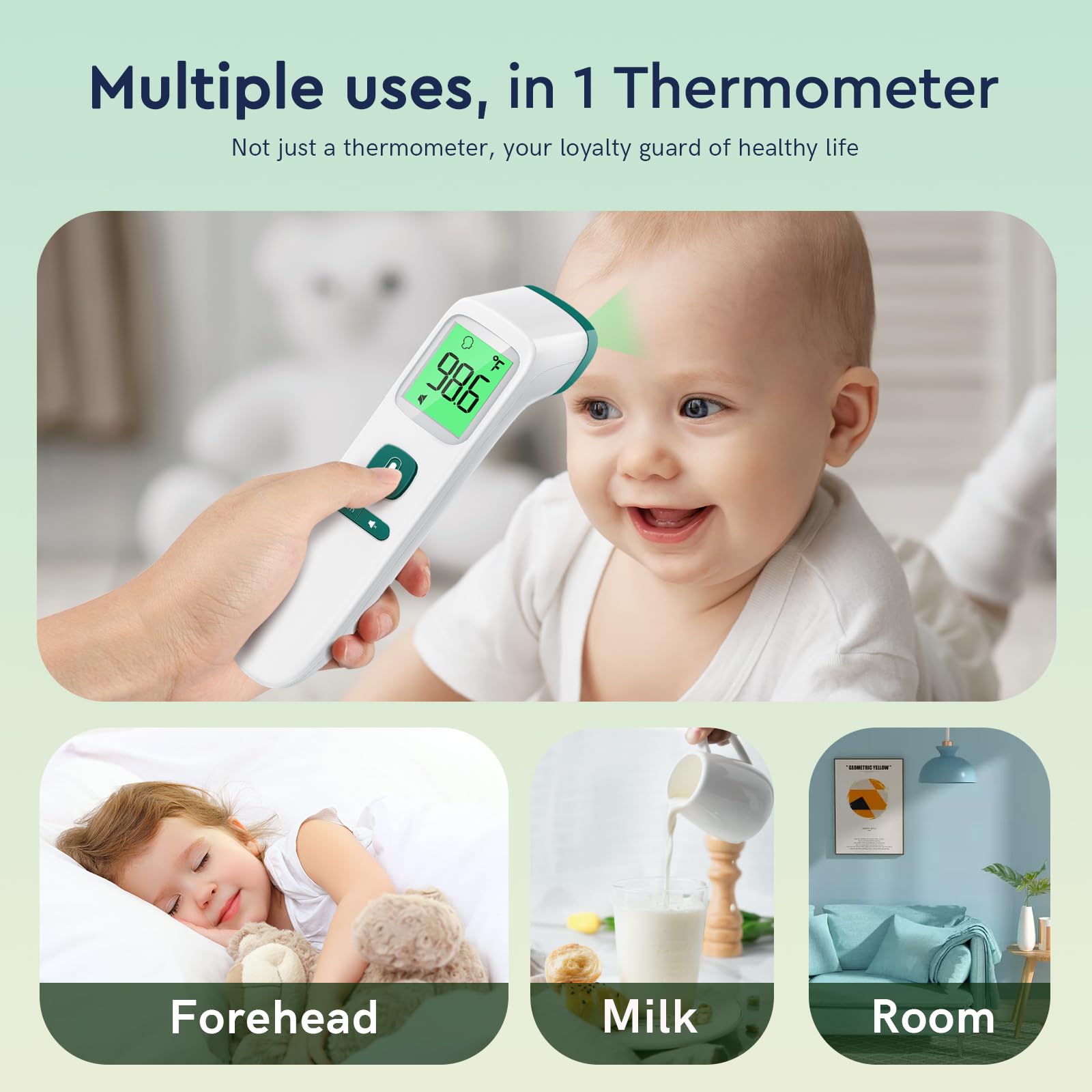 No Touch Digital Thermometer with Fever Alarm for Home Use