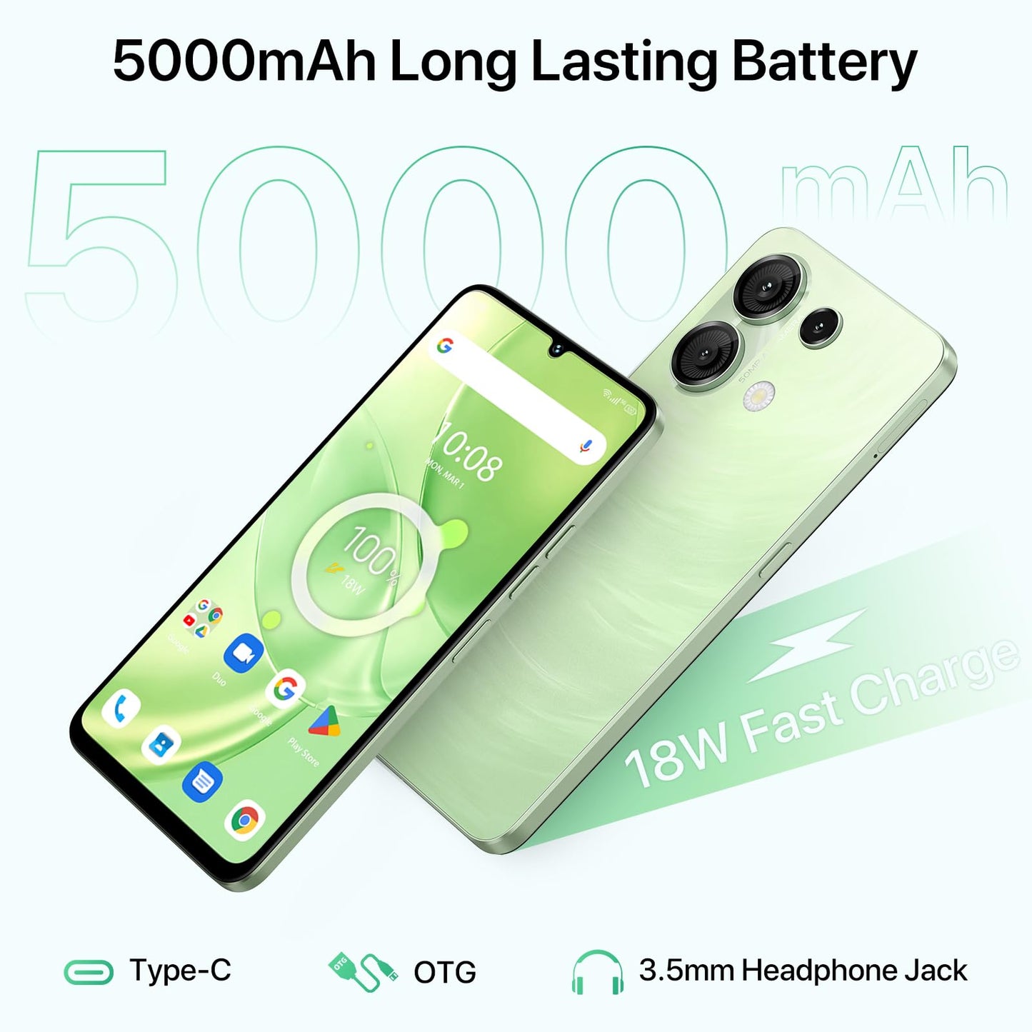 UMIDIGI G9 5G Android 14 Phone 12GB RAM 128GB ROM 50MP Camera 6.75 Inch 90Hz