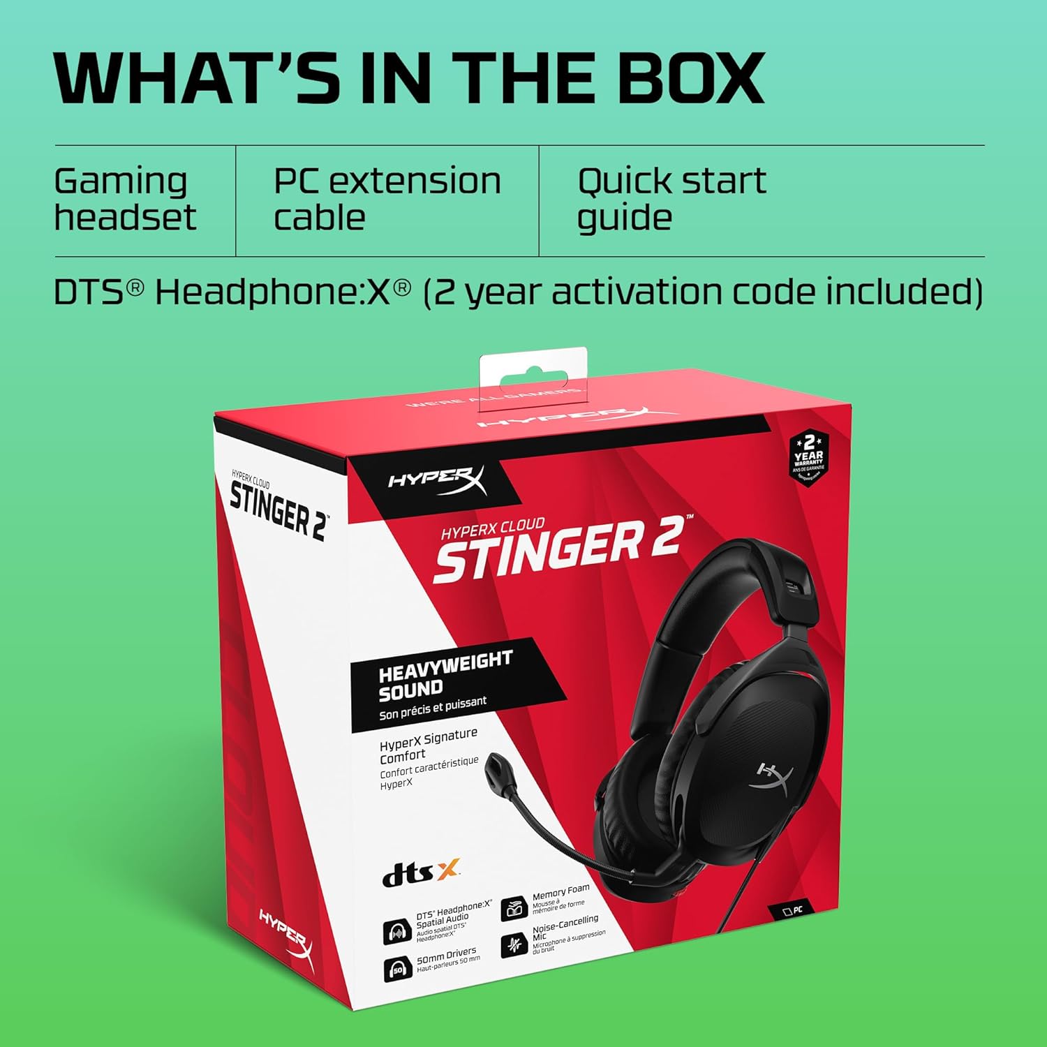 Lightweight Gaming Headset with DTS Audio Technology