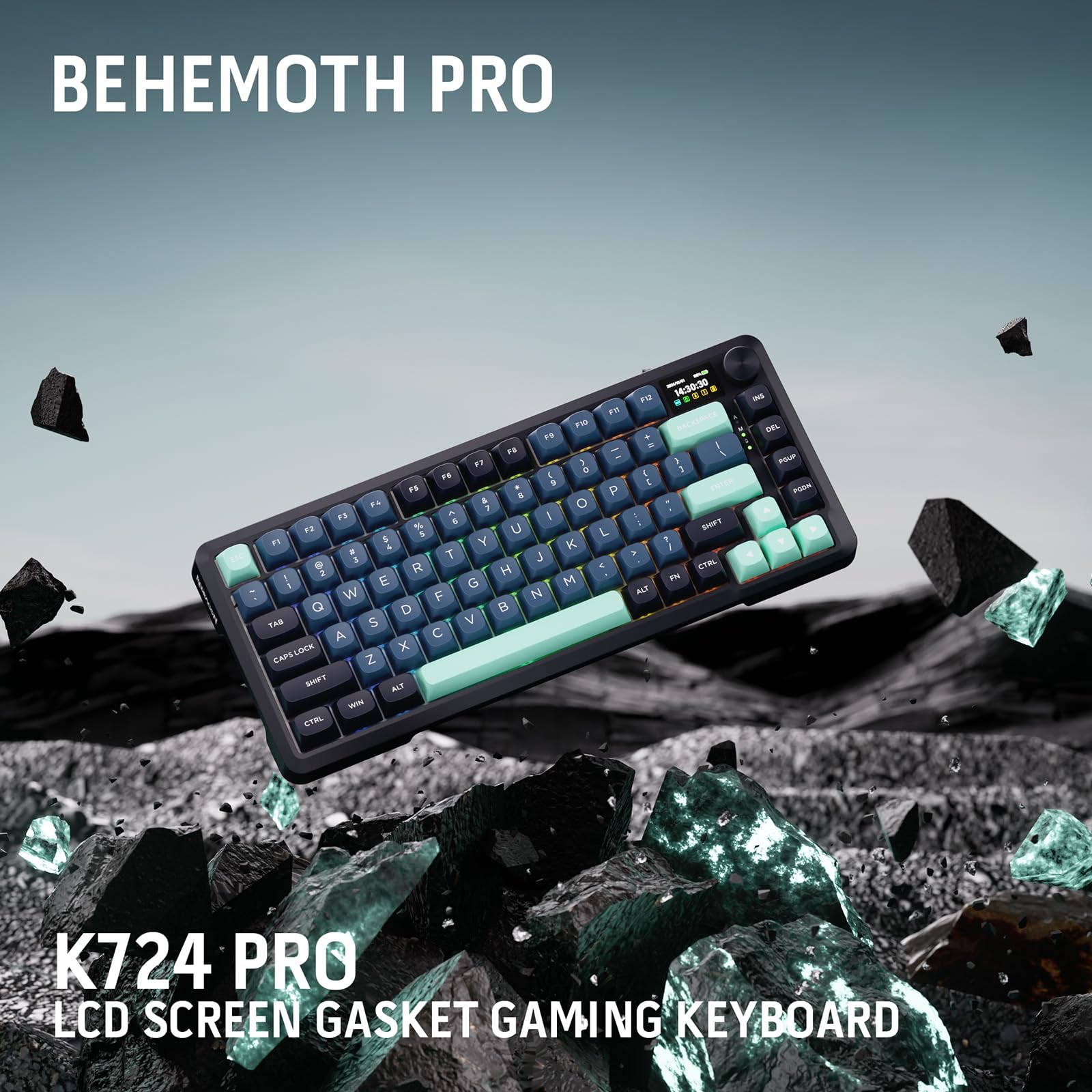 Redragon K673 Pro Wireless RGB Gaming Keyboard with Custom Knob