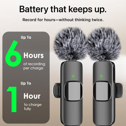 Mini Mic Pro Wireless Microphone For iPhone Android USBC