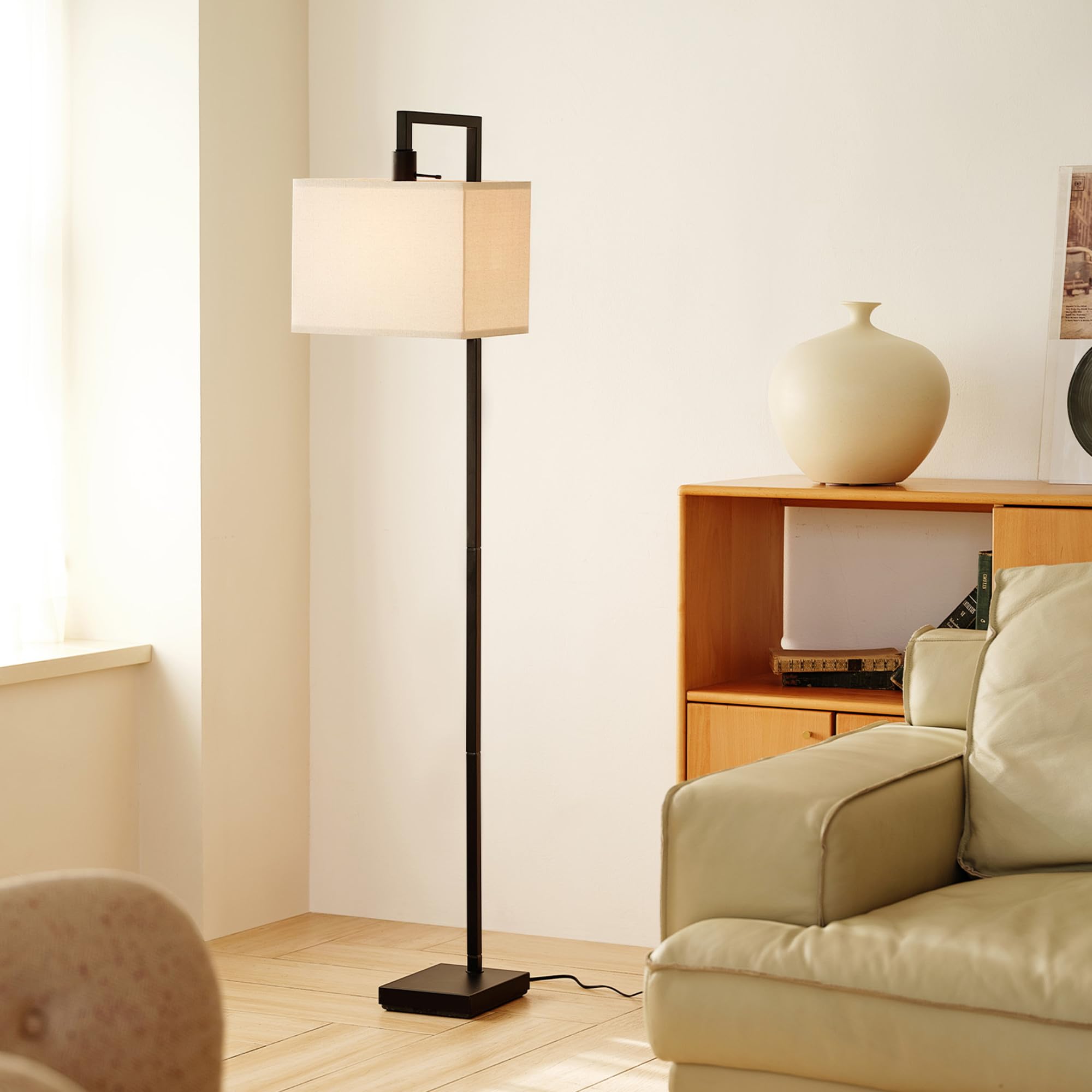 Modern 58 Inch Floor Lamp with Geometric Design