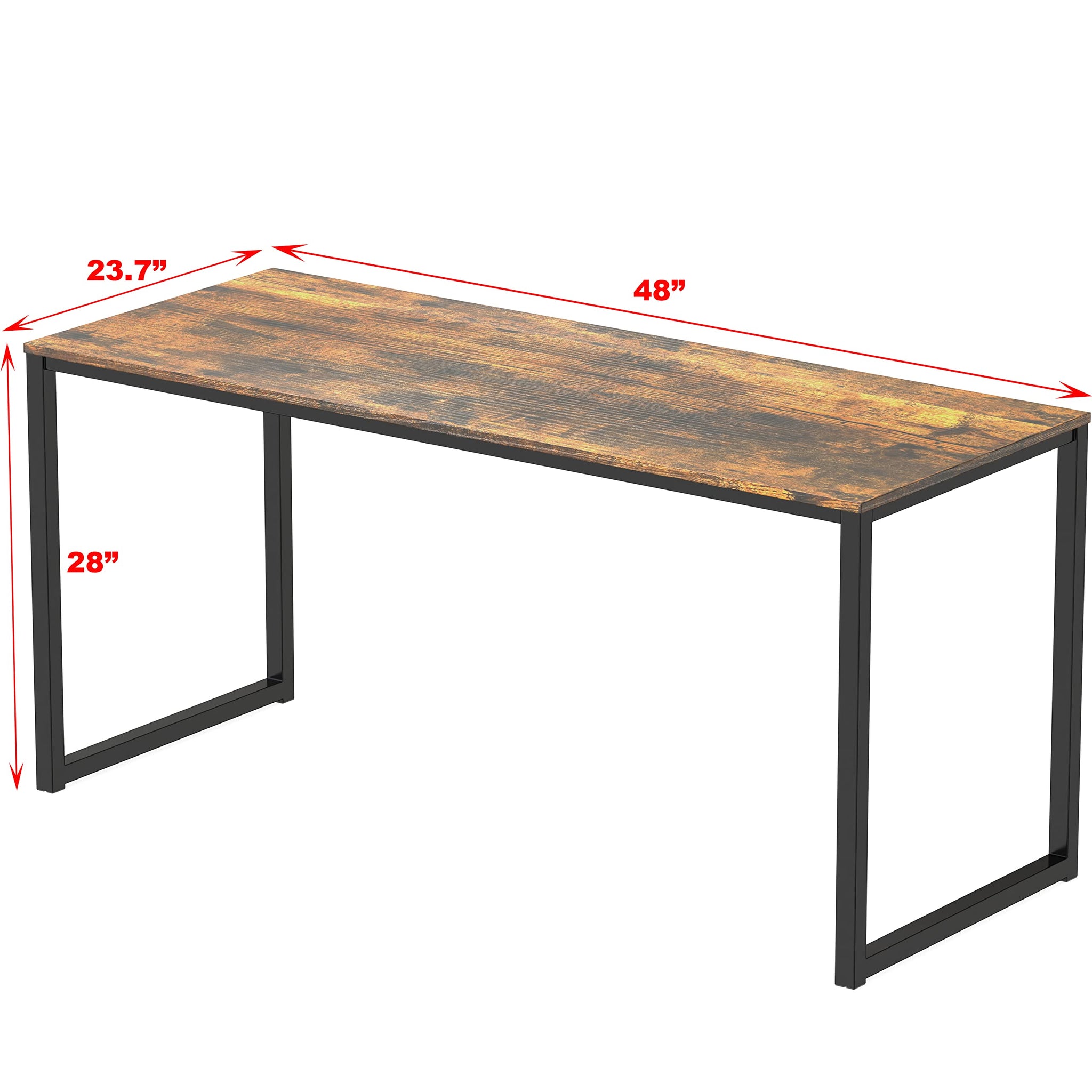 SHW 48 Inch Black Home Office Computer Desk
